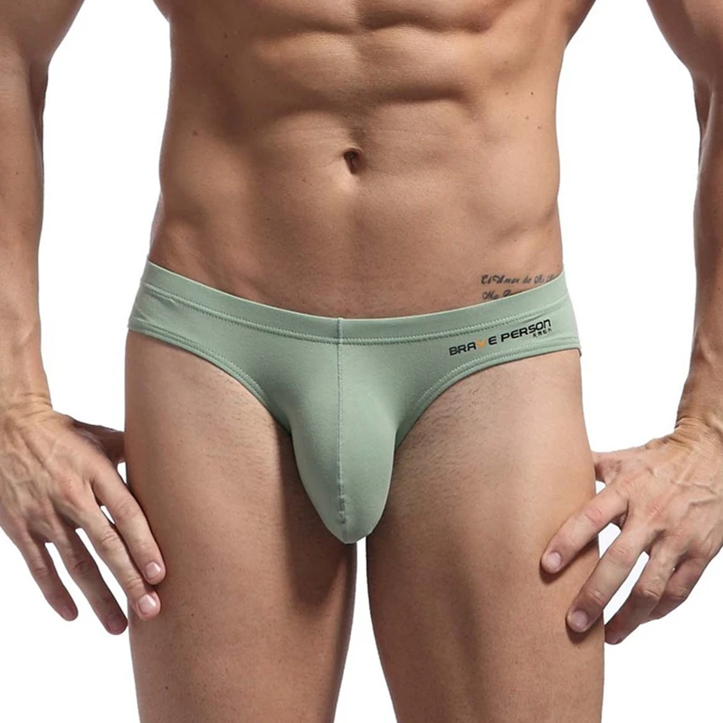 men in briefs BRAVE PERSON Sexy Men's Briefs Cotton Underwear for Big Penis Pouch Bags U convex Design Men Briefs for Man Underpants best men's underwear for ball support Briefs