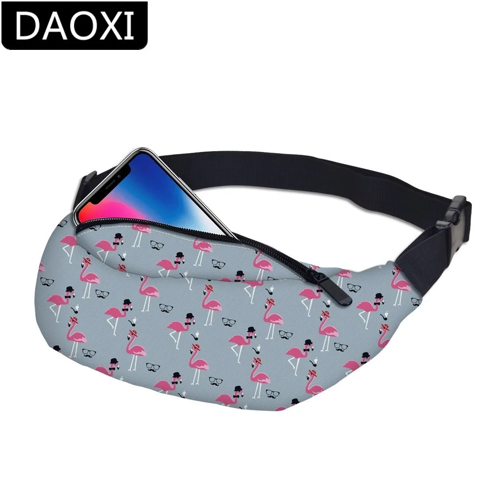 

DAOXI Flamingo Fanny Pack Cute Packs for Men Women Waist Bag Fashion Belt Bags DXYB-15