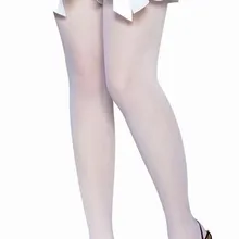 1 пара, чулки до колена, женские эротические шёлковые чулки, атласные банты, чулки для косплея