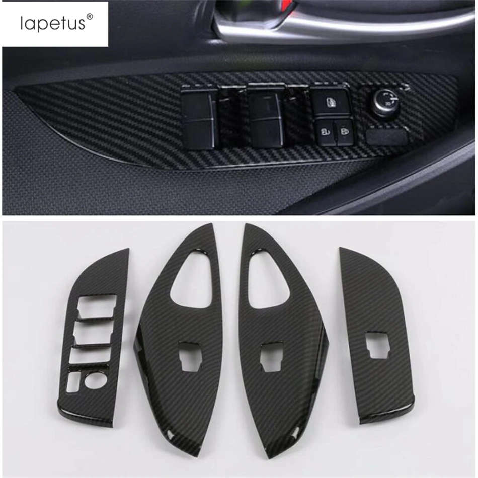 Аксессуары Lapetus подходят для Toyota Corolla ABS двери подлокотник окна стекло кнопка подъема крышка комплект отделка матовая углеродное волокно