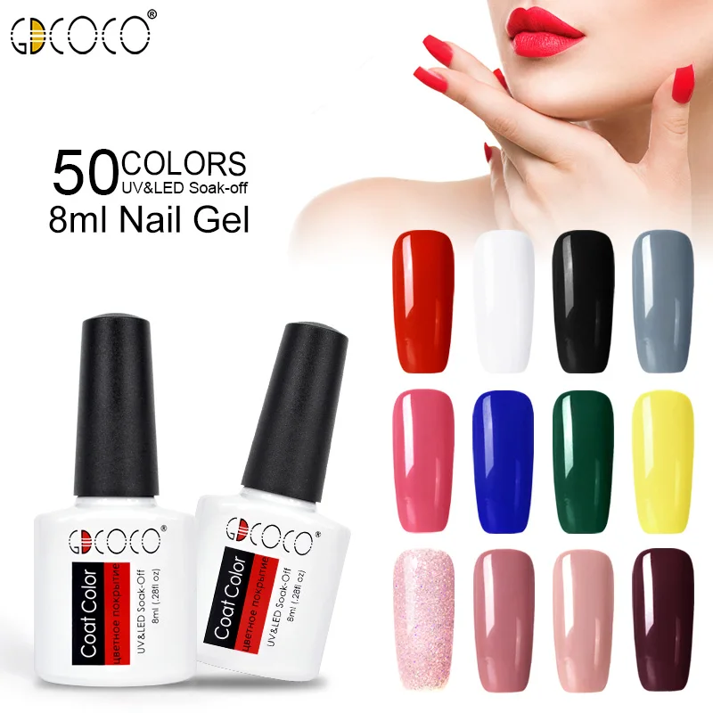 

#70312 GDCOCO Fluorescence Color Series Nail Art Manicure Canni Factory 8ml Soak Off LED UV Gel Lacquer Black Nail Gel Polish