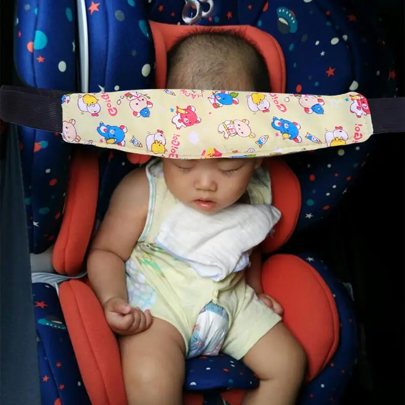 Безопасная коляска, пояс для сна, детское автомобильное кресло для сидения, поддержка головы, младенческий спальный ремень, мягкий хлопок, защита для сна, коляска, повязка на голову