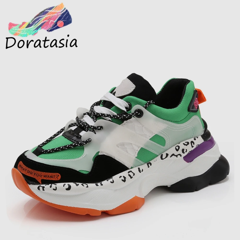 

DORATASIA 2019 New INS Hot Bright Colors Sneakers Women 2019 Autumn Fashion Girl Tennis Shoes Women Casual Flats Shoes Woman
