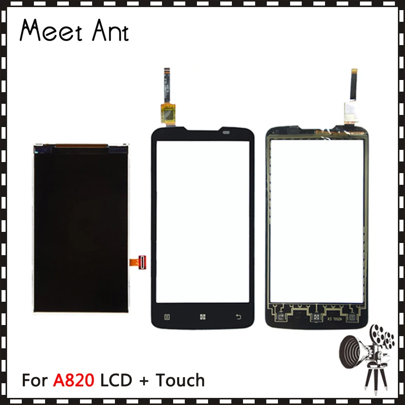 

High Quality 4.5" For Lenovo A820 Lcd Display With Touch Screen Digitizer Sensor