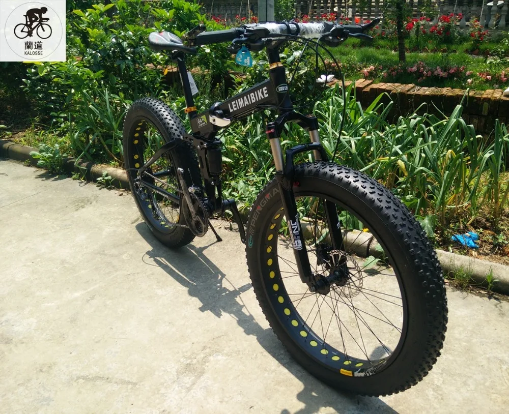 Top Kalosse Fat  Tires bikes    Beach bicycle  26*4.0 tires , snow mountain bike , bicicleta mountain bike  , 21/24/27/30 speed 10