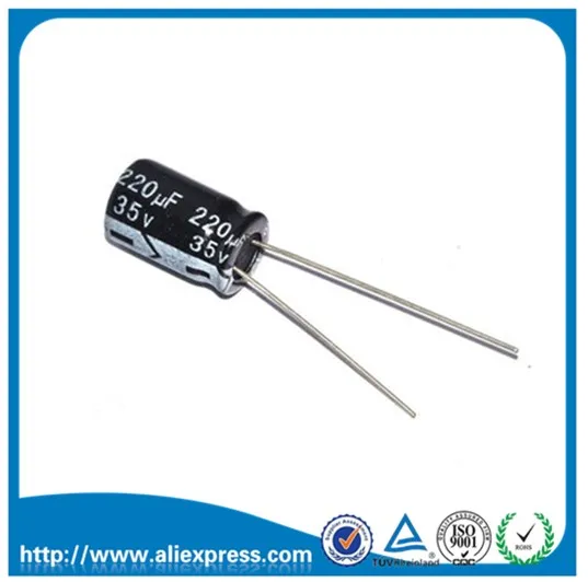 5 X CONDENSATEUR CHIMIQUE ÉLECTROLYTIQUE 220µF 220uF 10V -40 105°C - Foto 8