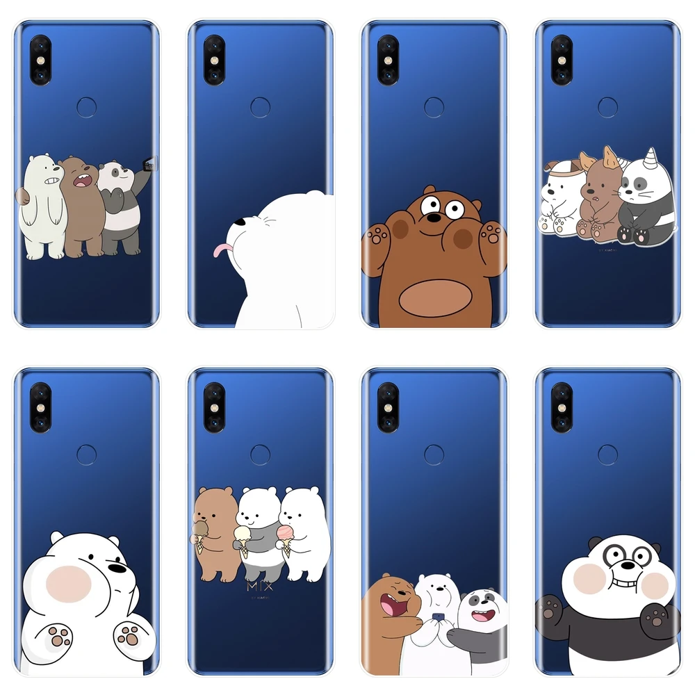 

Funny Anime Girl We Bare Bears Panda Phone Case For Xiaomi Mi Mix 1 2 2S 3 Silicone Soft Back Cover For Xiaomi Mi Max Note 1 2 3