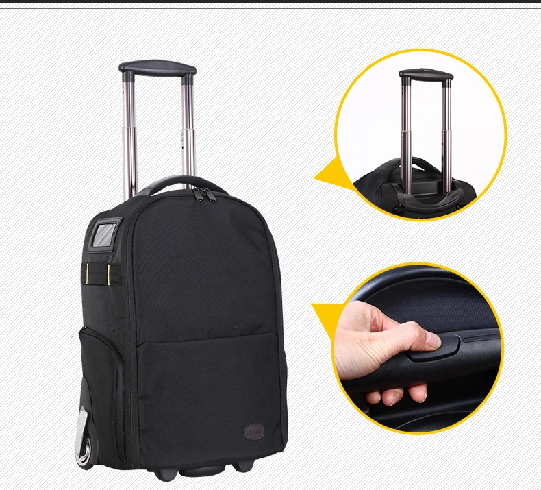 Сумка для камеры большой емкости, многофункциональная сумка на колесиках для фотосъемки, сумка для компьютера, рюкзак, чемодан, колесо для переноски багажа