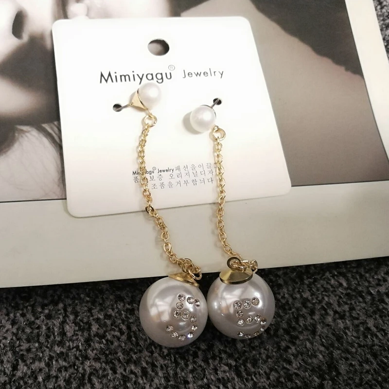 

Mimiyagu trendy long tassel pear earring for women dangle drop earring