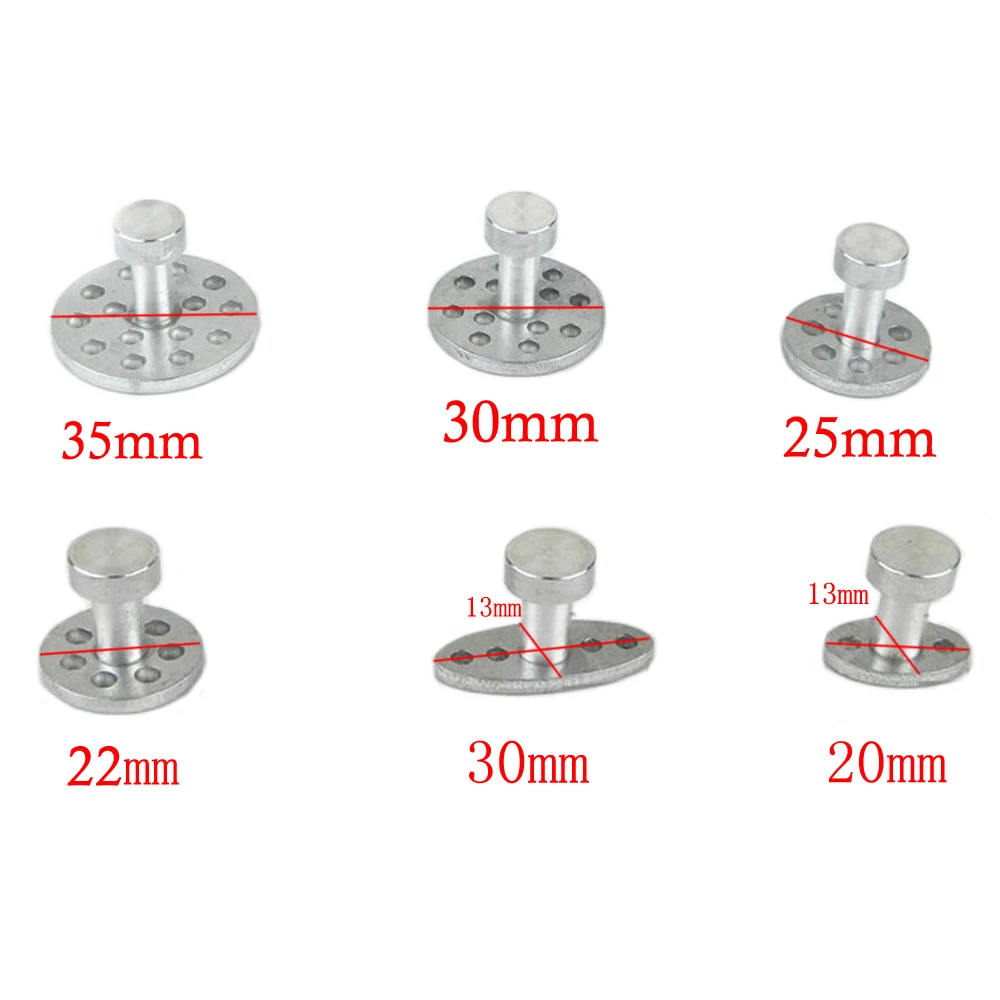 Автомобиль Алюминий 6 шт. PDR клей Средства ухода за кожей puller tabs Paintless Дент град ремонт удаления инструмент для VW AUDI A3 A4 a6 BMW Ford Hyundai