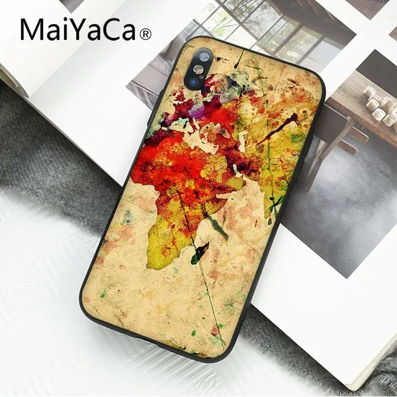 MaiYaCa путешествие в мире карта самолет план чехол для телефона для iphone 11 Pro 11Pro Max 8 7 6 6S Plus X XS MAX 5 5S SE XR