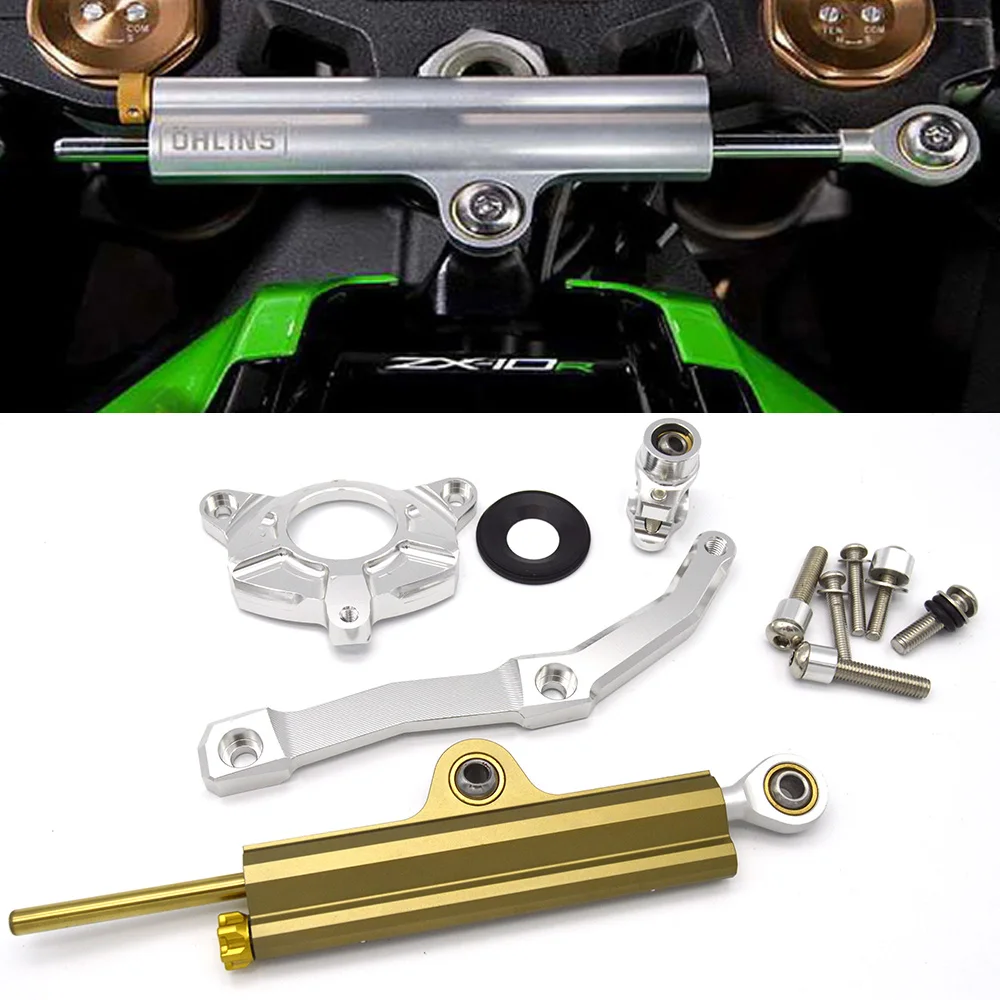 

CNC Aluminum Adjustable Motorcycles Steering Stabilize Damper Bracket Mount Kit For KAWASAKI Z1000 2014 2015 2016