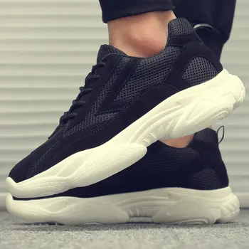

Men Lace Up Running Shoes Breathable walking Sneakers 2019 new brand spring Male Lightweight Outdoor Sports Shoes KA-50