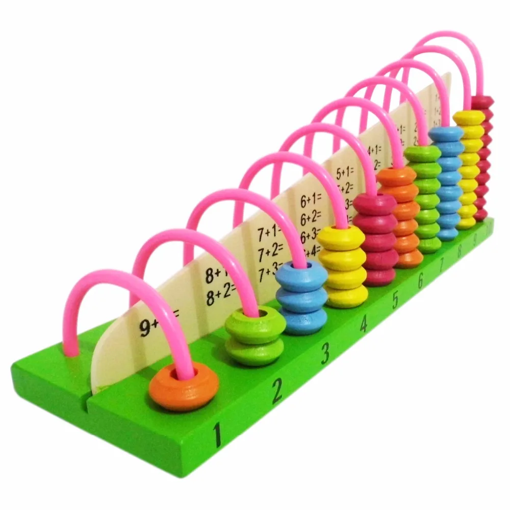 Деревянные Abacus детские математические игрушки бусины цвета радуги классические Монтессори математические деревянные игрушки Раннее развитие развивающие игрушки подарок