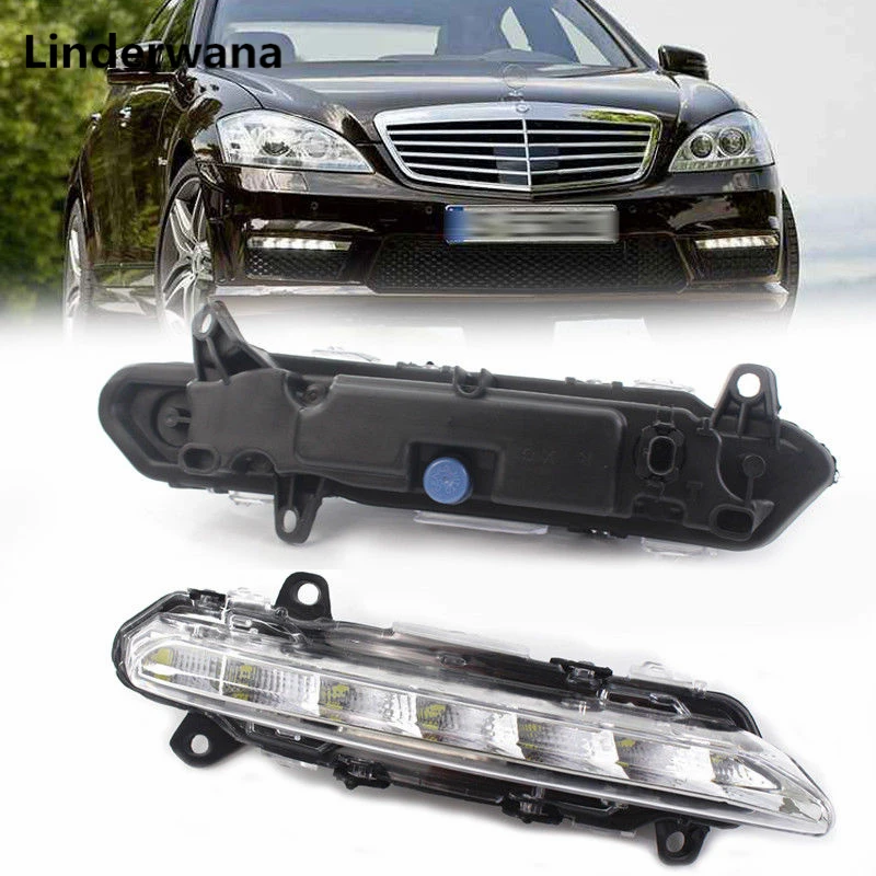 Для MERCEDES BENZ W221 C250 C300 C350 R350 S350 S400 S450 S550 S600 S500 CL550 600 AMG 2009-2013 DRL светодиодный Противотуманные огни противотуманные фары