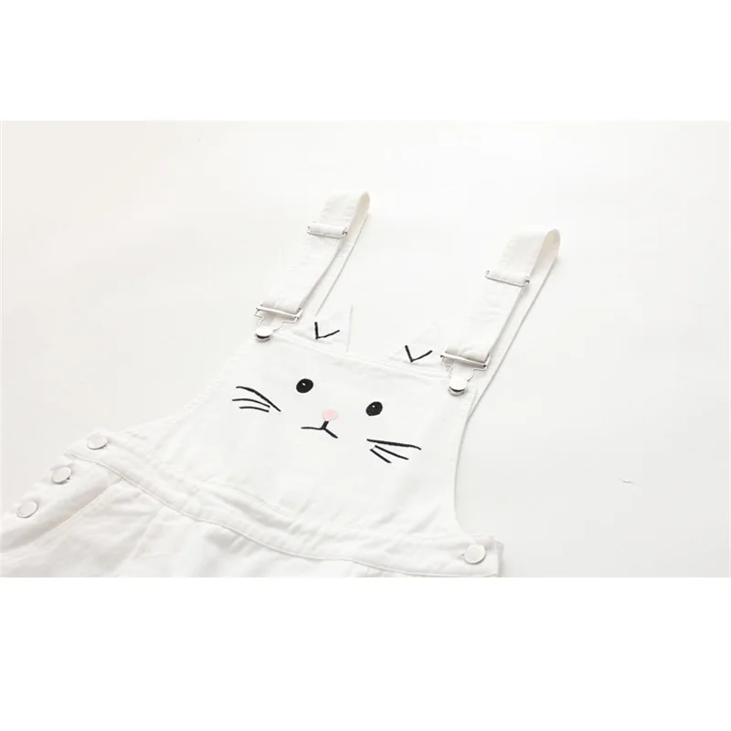 2018 New Summer Women Dressed In Suspender Harajuku Beautiful Embroidery Female Belt Monkey Jeans Dressed In Summer Dress Denim