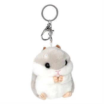 

LEEPEE Keychain Animal Dolls Keyring Car Key Ring Pendant Lovely Key Chain Baubles Pendant Cute Hamster Plush toys Decoration