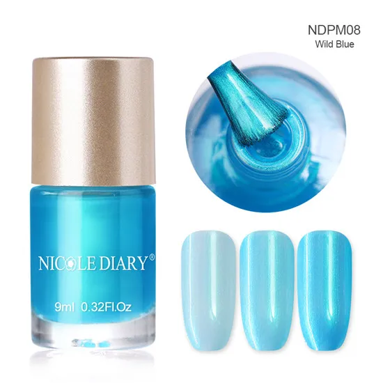 color-8 NICOLE DIARY жемчуг серия лак для ногтей 9 мл на водной основе лак для ногтей лак для маникюра 10 цветов - Цвет: color-8