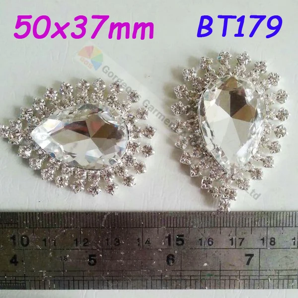 

20PCS 50x37mm Flatback Teardrop Czech Rhinestone Button Waterdrop Pear diamond Crystal Centerpieces Wedding Dress decoration
