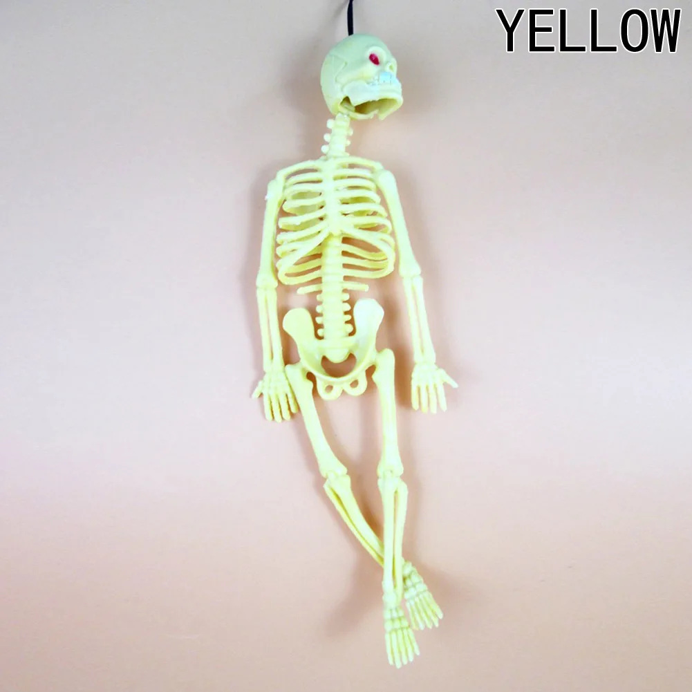 ZheFanku забавные трюки игрушка Реплика светящийся фосфоресцирующий Череп Скелет модель для Хэллоуина брелок с рисунком из игры Декор вечерние игрушки