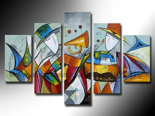 Wall Hanging High Quality Abstract Art Hotel Family 5pcs Wall Hanging High Quality Abstract Art Hotel Family 5pcs Group Painting On Canvas
