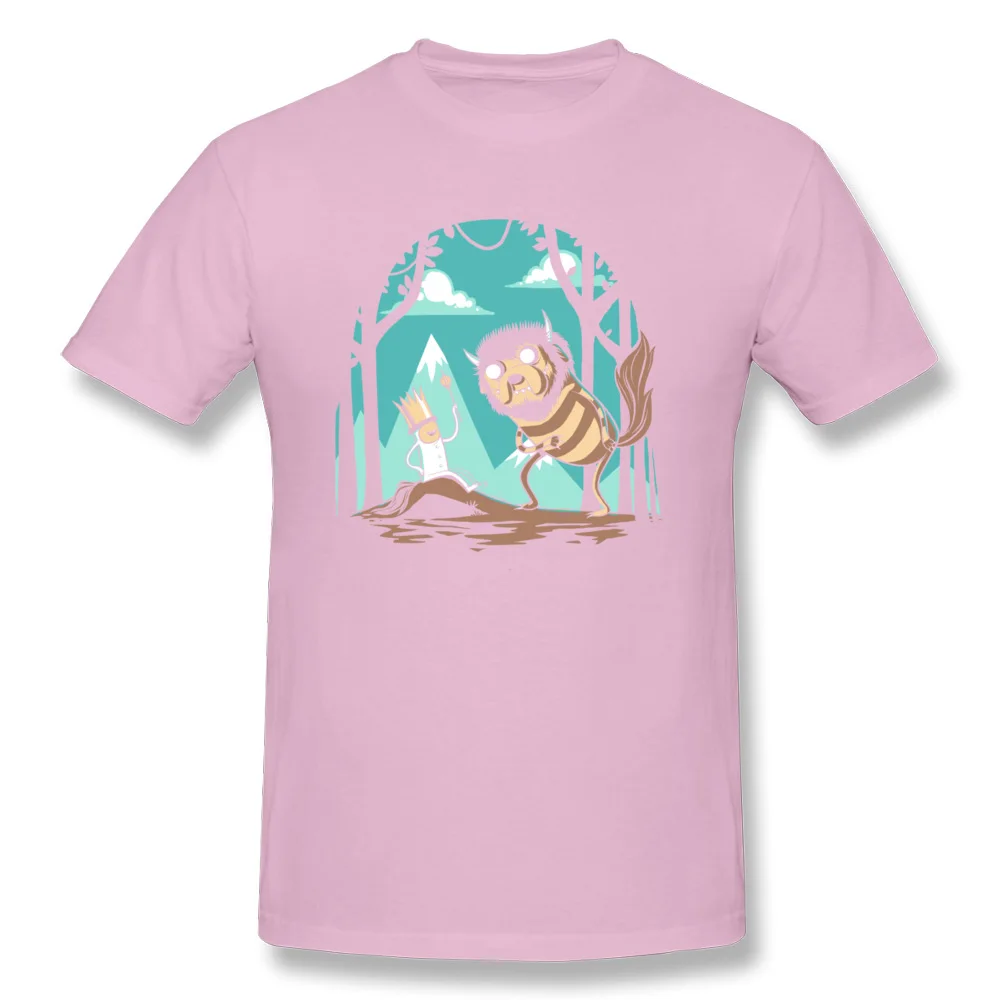 Where the Wild Adventures Are Family Printed T Shirt Round Neck 100% Cotton Short Sleeve Tees for Men Clothing Shirt Lovers Day Where the Wild Adventures Are pink