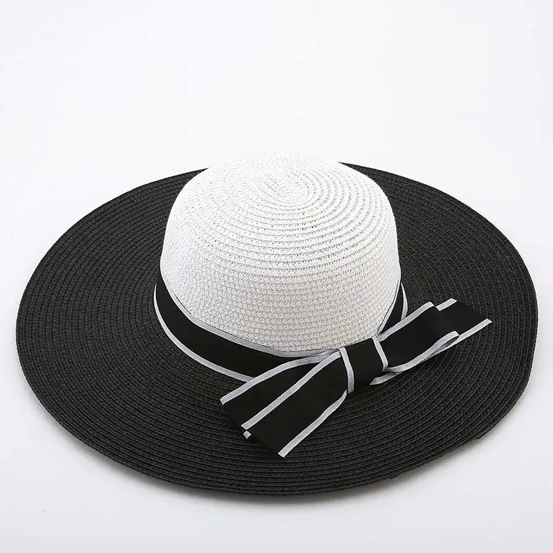 Женская Полосатая летняя соломенная шляпа с широкими полями пляжные шляпы B2Cshop