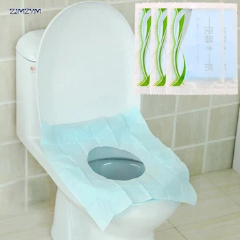 

1pc Travel disposable toilet seat cover mat 100% waterproof toilet paper pad bathroom accessories set