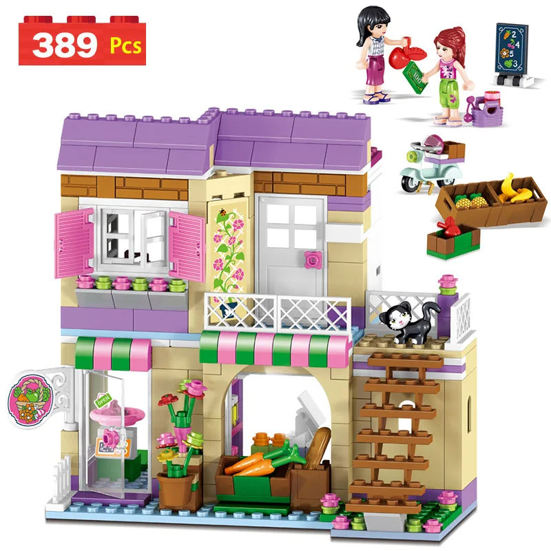 

New Technic Building Blocks LegoINGLYS Friend Heart Lake City Food Store Action Figures Series DIY Bricks Toys For Kids