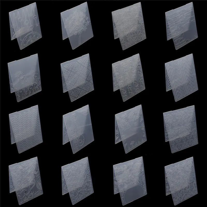 

Spray Embossing Folder Plastic Leaves Flowers Rectangle Embossing Folders DIY Handmade Scrapbooking Supplies Tools Wholesale