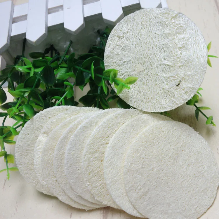 Бесплатная доставка 40 шт. натуральной люфы Luffa Loofa лица Pad