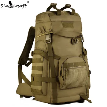 

SINAIRSOFT 60L High capacity Tactics Nylon Molle backpack Rucksacks Waterproof Camouflage Travel Bag for tripod LY2023