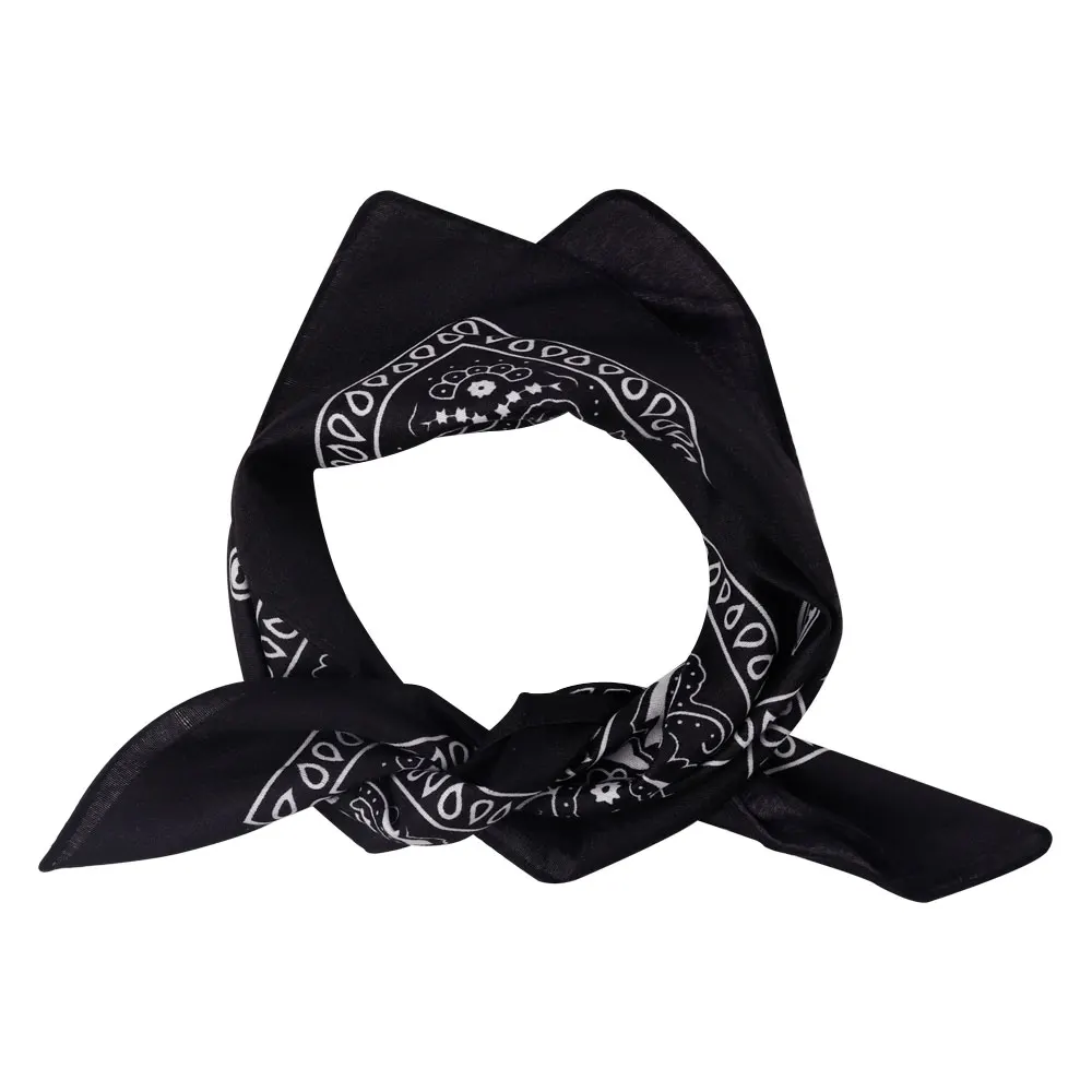 Fashion Women Hair Accessories Linen Bandana Scarf Square Female Bandanas Headwear Rock Cool Girls Multi Paisley Headbands