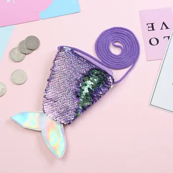 

Kid Girl Colorful Change Sequin Mermaid Tail Bag Wallet Purse Coin Purses Pouch Notecase
