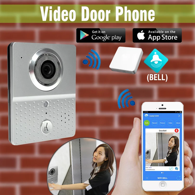 wireless 3G 4G Wifi Doorbell Camera + Indoor Bell Video