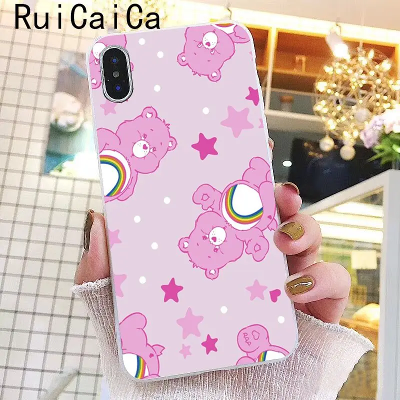 Pink Lovely Care Bears rainbow Cute