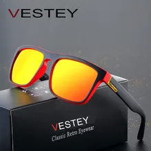 VESTEY, фирменный дизайн, солнцезащитные очки, мужские, мужские, поляризационные, женские, солнцезащитные очки, для вождения, Ретро стиль, квадратная оправа, очки, Gafas, UV400% Oculos