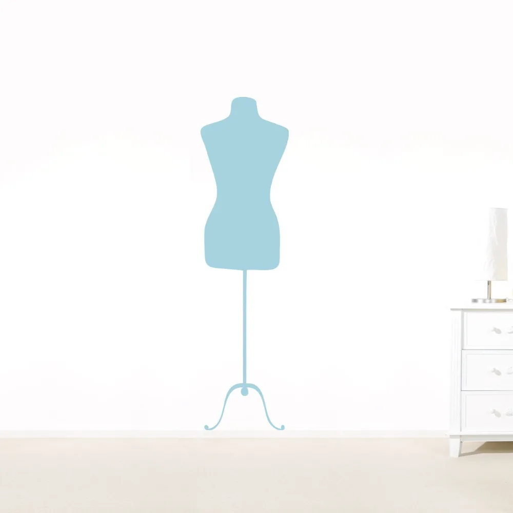 Vintage Dress Hanger Vinyl Wall Decal Fashion Clothes Stand Pattern