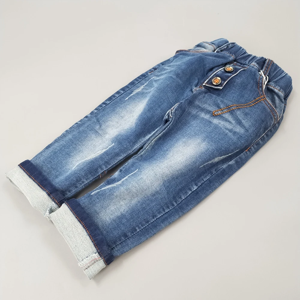 От 1 до 6 лет джинсы для малышей; высококачественные весенние джинсовые брюки для мальчиков и девочек; мягкие эластичные удобные длинные штаны; одежда для малышей; одежда для детей