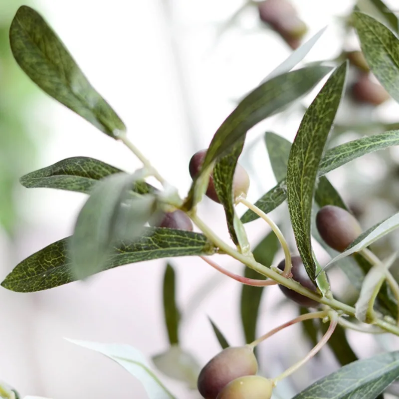 72 см искусственные европейские ветви лист оливкового дерева с оливковыми фруктовыми листьями для домашнего свадебного декора зеленые поддельные цветы