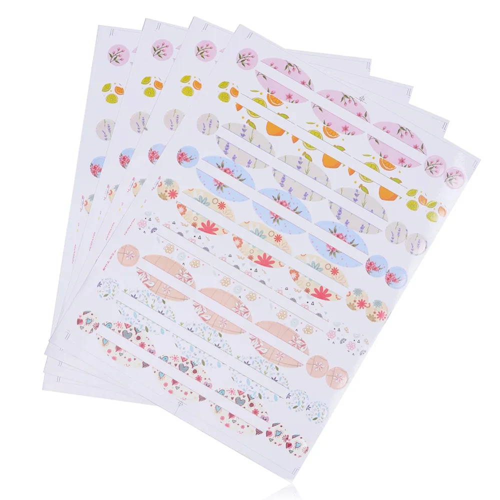 

4 Sheets Empty Papers Stickers Blank for Essential Oil Bottles Cap Lid Labels Bottles Body Stickers For All Perfume bottles