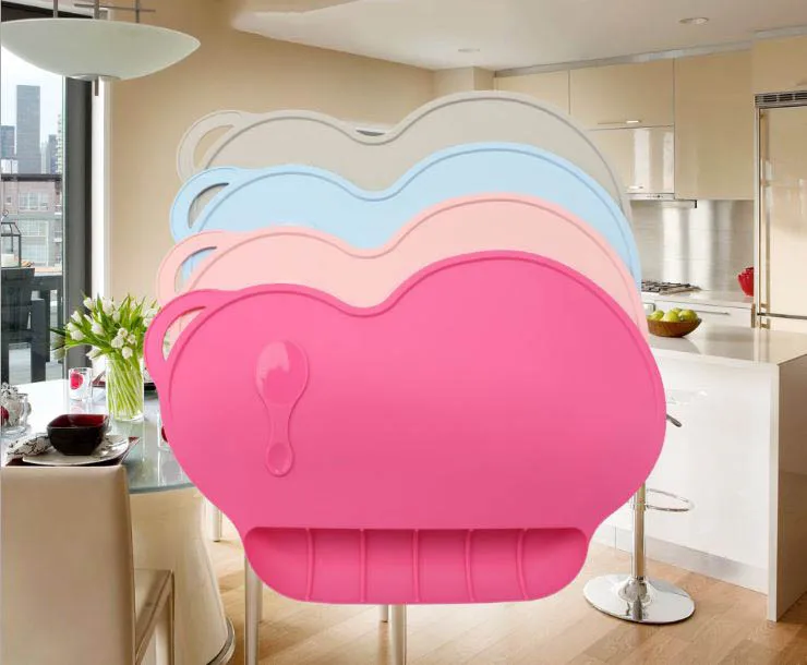 Silicone Placemat,Baby Eating Feeding Place Mat with Spill Catch Tray