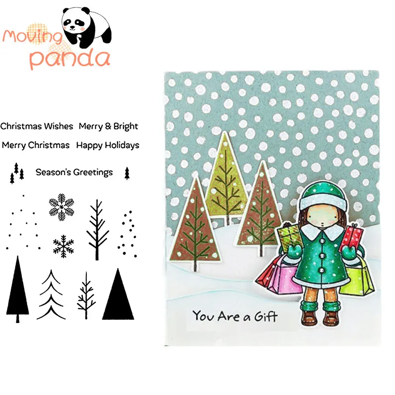 

Trio of Trees Transparent Clear Silicone Stamp/Seal for DIY scrapbooking/photo album Decorative clear stamp sheets