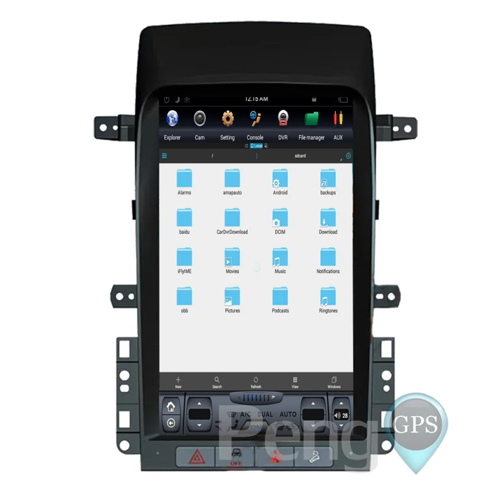 Excellent Tesla Style Android 6.0 Quad Core Car GPS Navigation DVD Player for Chevrolet Captiva (Factory Navi) 2013 2014 2015 2016 2017 3