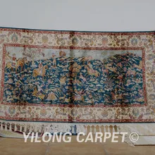 Yilong 2,7 'x5. 1' персидский шелковый ковер Дерево жизни изысканный дизайн ручной работы Восточный ковер(1604