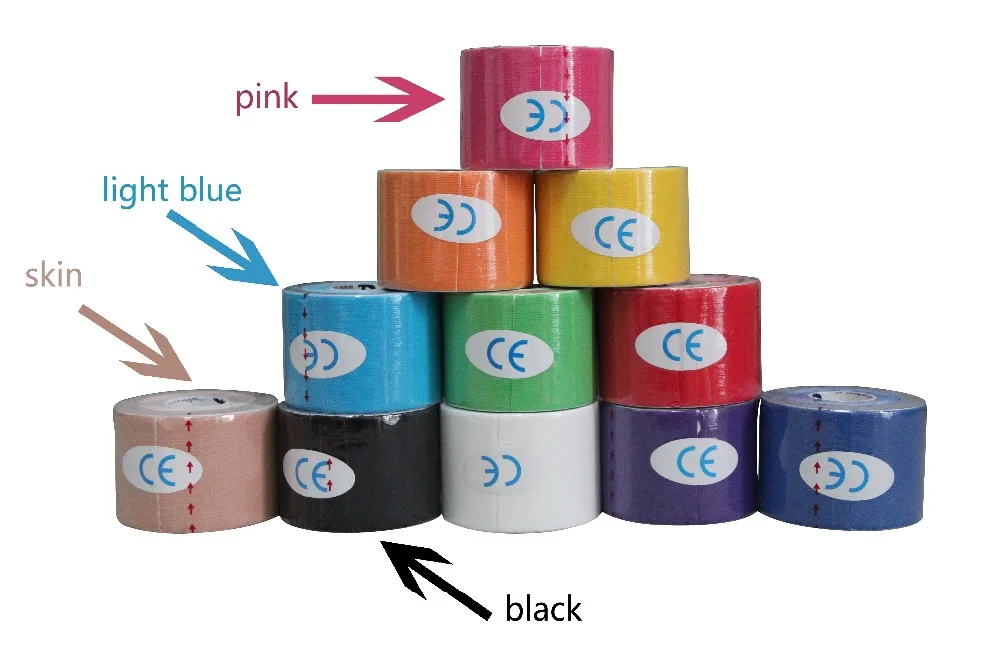 Waterproof Kinesiology tape 5cmx5m (4rolls/set) Exercise Therapy Pain Cure tape Athlete Sports Protection