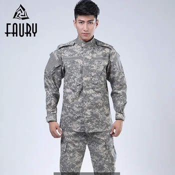 

2019 New Camouflage Suit Army Military Uniform Men Tactical Cargo Pants Bdu Combat Uniform Army Men's Clothing Sets Jacket+pant