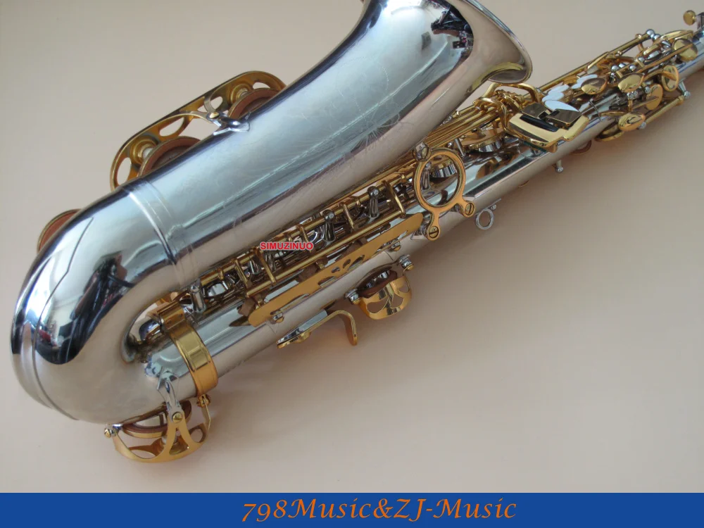 Новый чехол с никелированным корпусом и Золотым Лаком для альт саксофона sax Eb High F