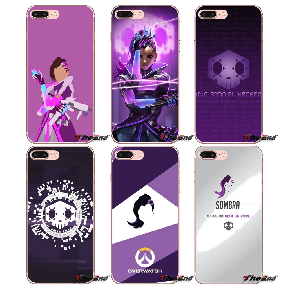 

For Xiaomi Redmi 4 3 3S Pro Mi3 Mi4 Mi4i Mi4C Mi5 Mi5S Mi Max Note 2 3 4 Cover Coque Silicone Case Overwatch OW character Sombra