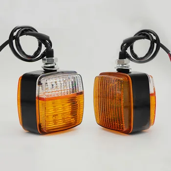 

Amber Led warning signal light Working Caution lamp Side Rear Turn signal 12v-80v for Construction engineering Truck machinery